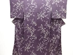 大正ロマン　錦紗草花模様着物